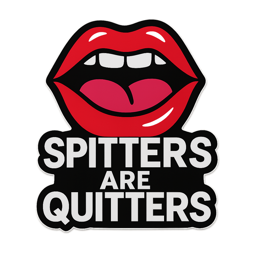 Spitters Are Quitters™ Sticker – Bold Lips Design